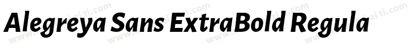 Alegreya Sans ExtraBold Regula字体转换